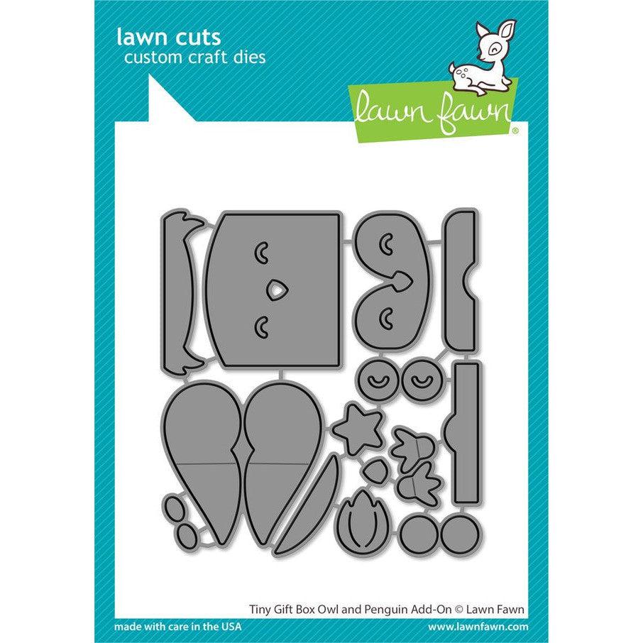 Lawn Fawn Lawn Cuts - Tiny Gift Box Owl And Penguin Add-On