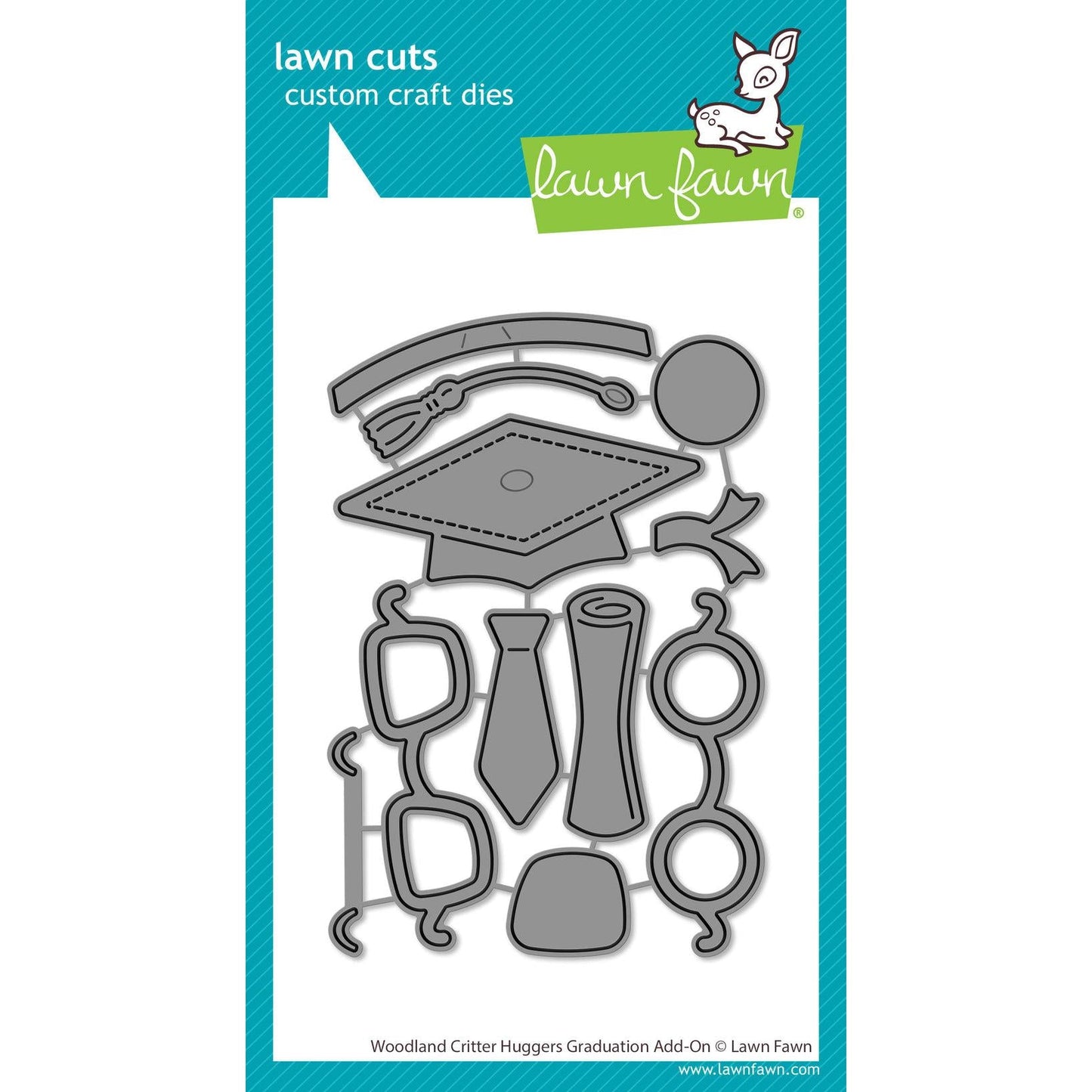 Lawn Fawn Lawn Cuts - Woodland Critter Huggers Graduation Add-On