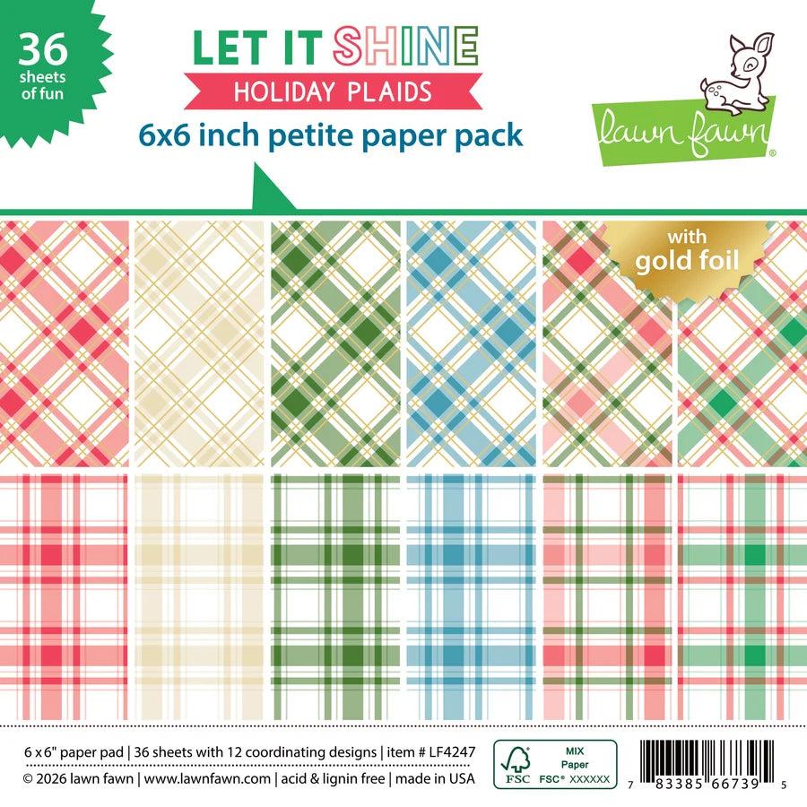 Lawn Fawn Petite Paper Pack - Let It Shine Holiday Plaids