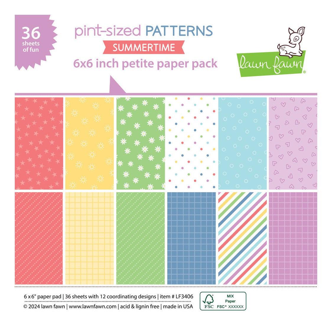 Lawn Fawn Petite Paper Pack - Pint-Sized Patterns Summertime