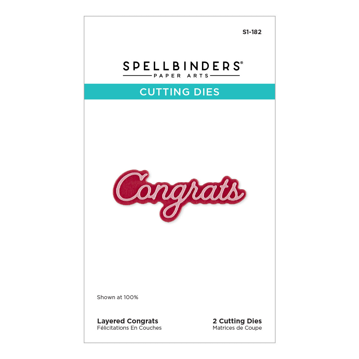 Spellbinders Dies - Layered Congrats