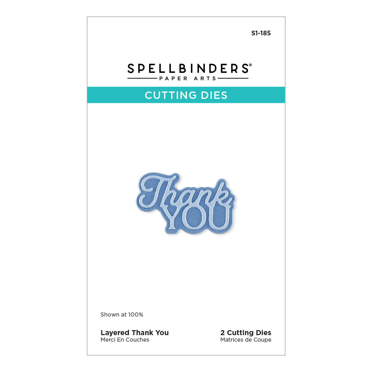 Spellbinders Dies - Layered Thank You