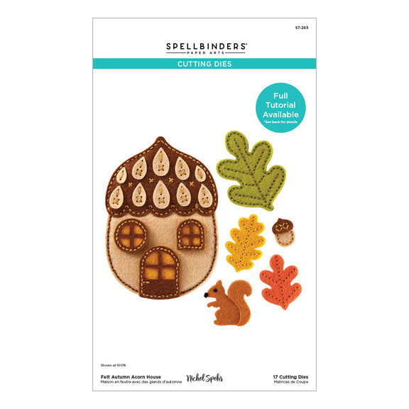 Spellbinders Dies - Felt Autumn Acorn House
