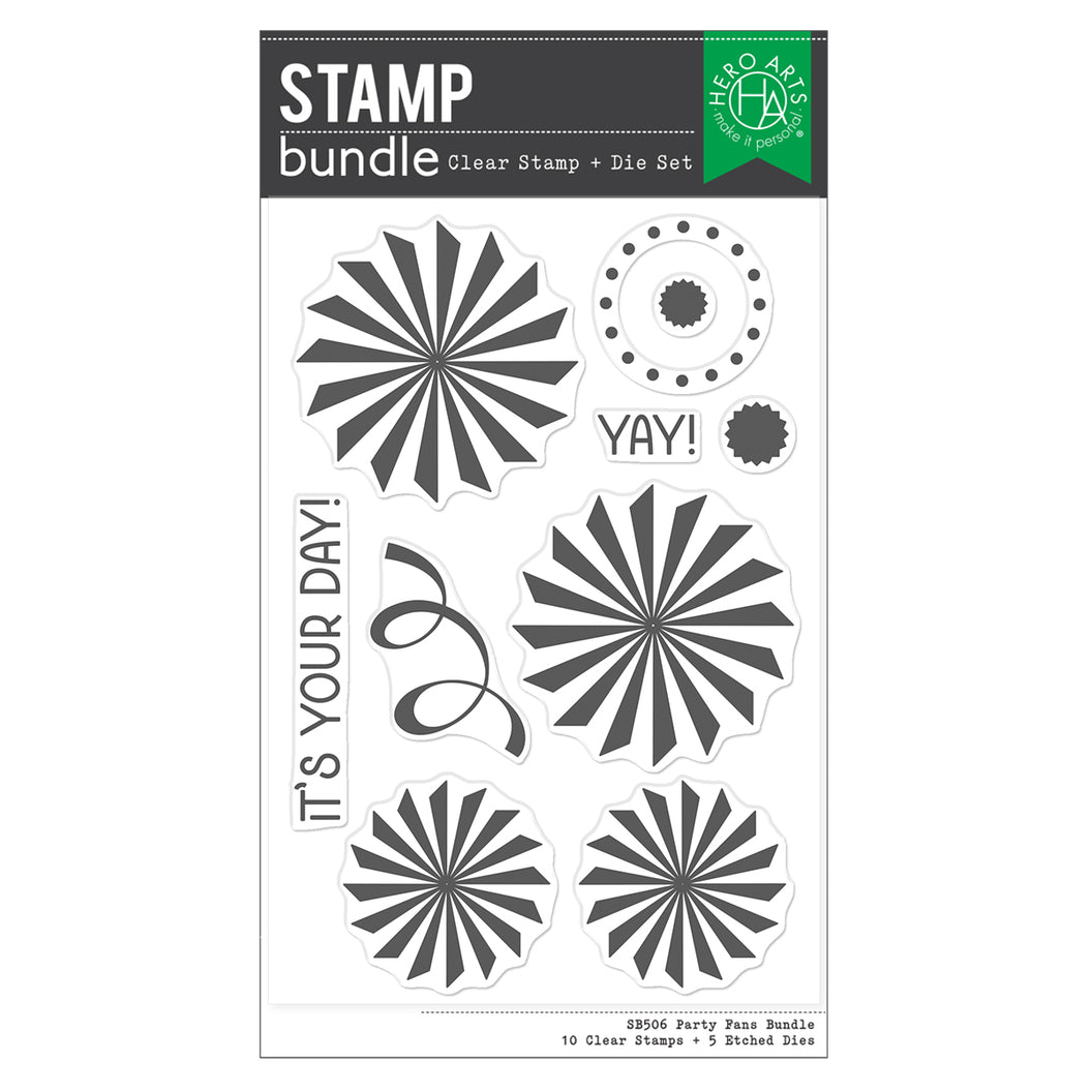 Hero Arts Stamp & Cut - Party Fans
