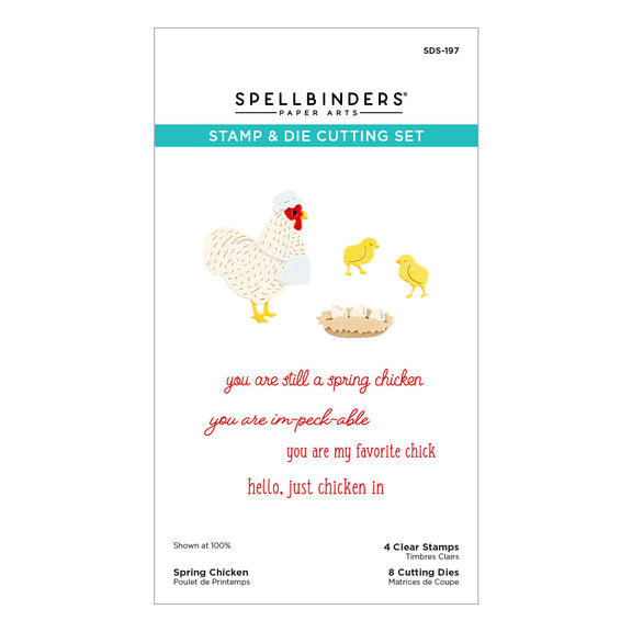 Spellbinders Clear Stamp & Dies - Spring Chicken