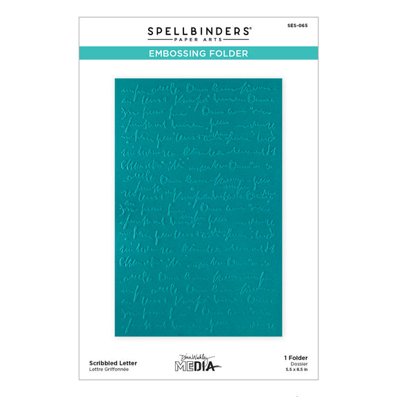 Spellbinders Embossing Folder - Scribbled Letter