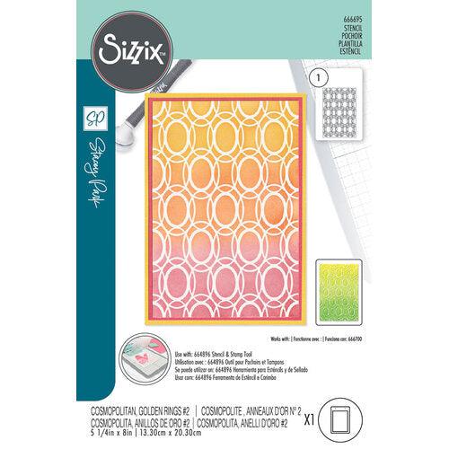 Sizzix 3-D Textured Impressions Embossing Folder - Cosmopolitan, Golden Rings