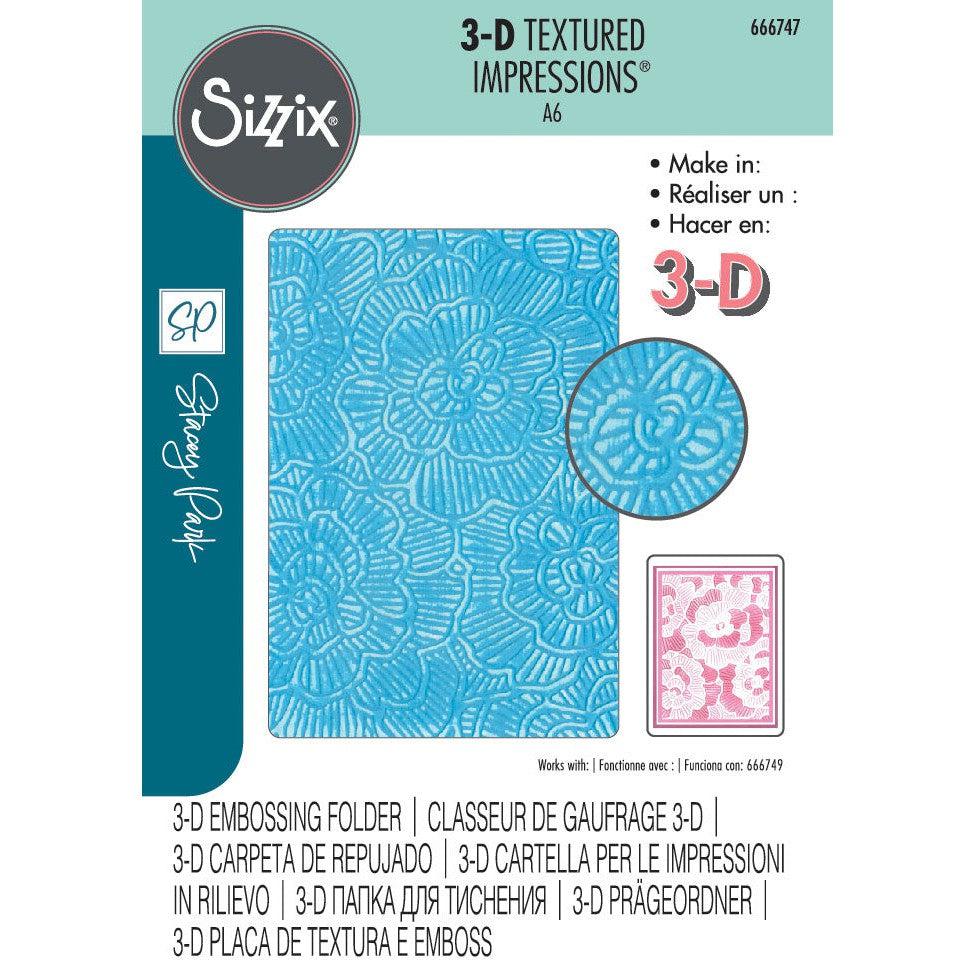Sizzix 3-D Textured Impressions Embossing Folder - Cosmopolitan, Sunday in the Park