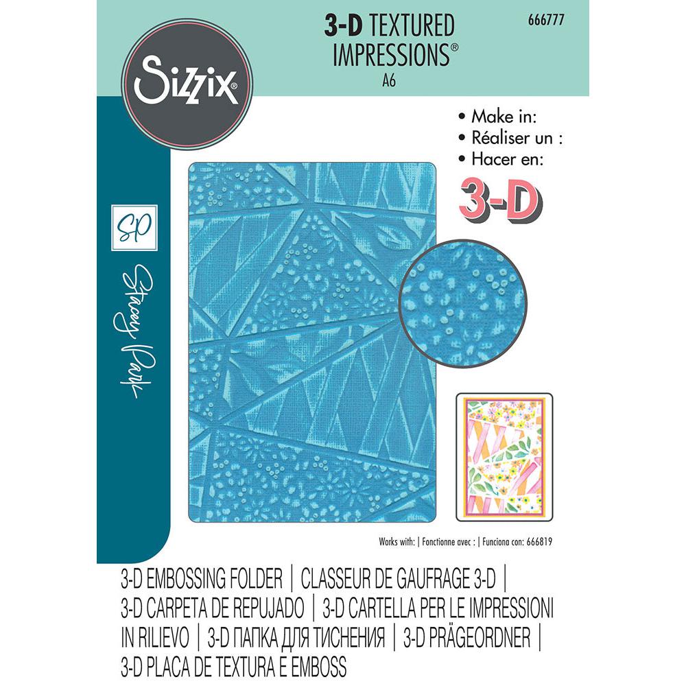 Sizzix 3-D Textured Impressions Embossing Folder - Fragmented Floral