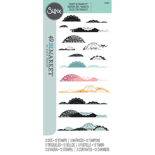 Sizzix 49 and Market - Framelits Dies w/Stamps - Doily Edgers