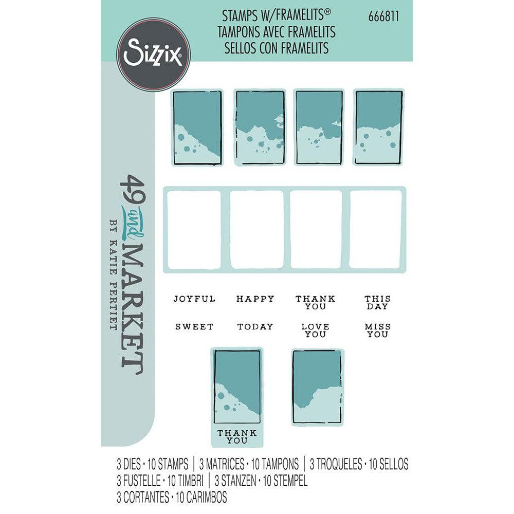 Sizzix 49 and Market - Framelits Dies w/Stamps - Painted Palettes