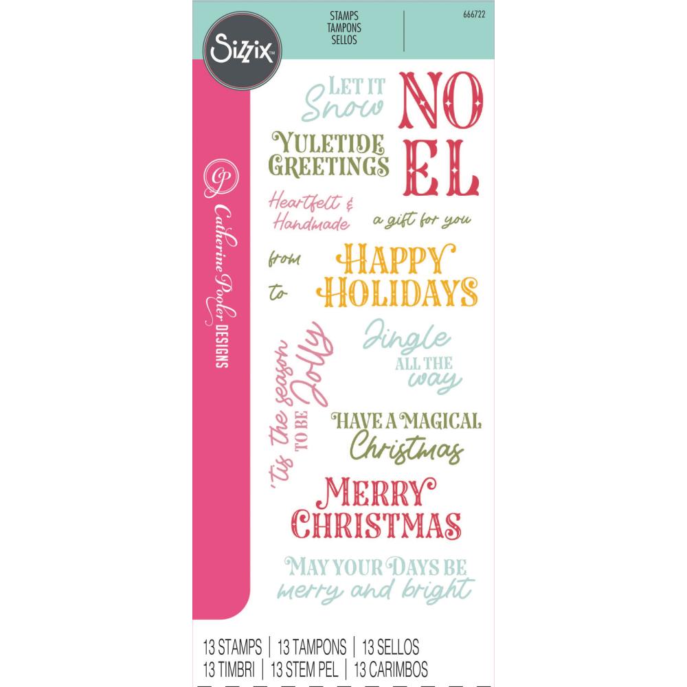 Sizzix - Catherine Pooler Clear Stamps - Greetings of the Season