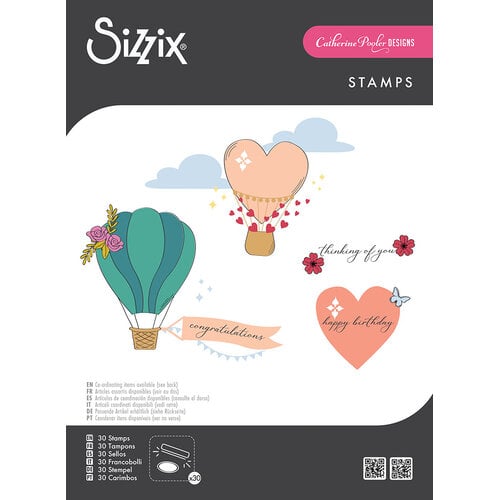 Sizzix Catherine Pooler - Clear Stamps - Up and Away