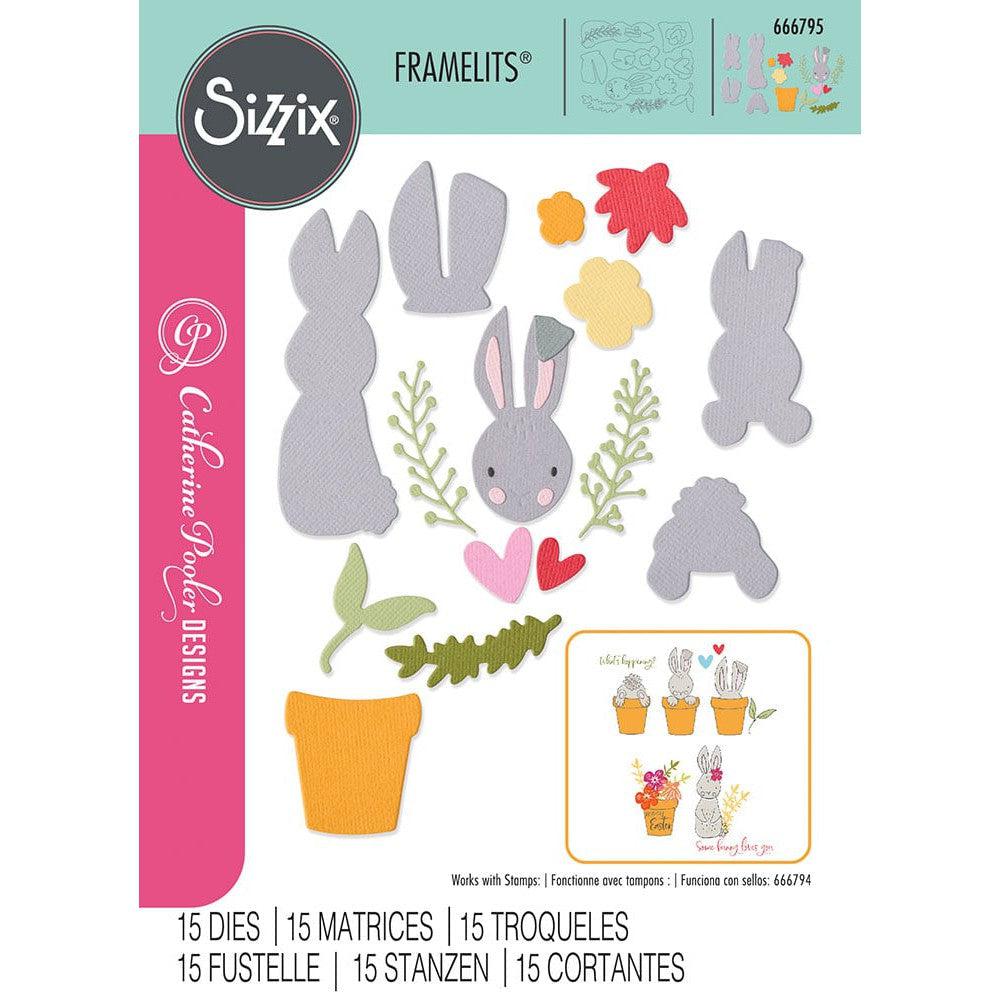 Sizzix Catherine Pooler - Thinlits Dies - Bunny Bits & Blooms #2