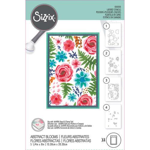 Sizzix Layered Stencils - Abstract Blooms