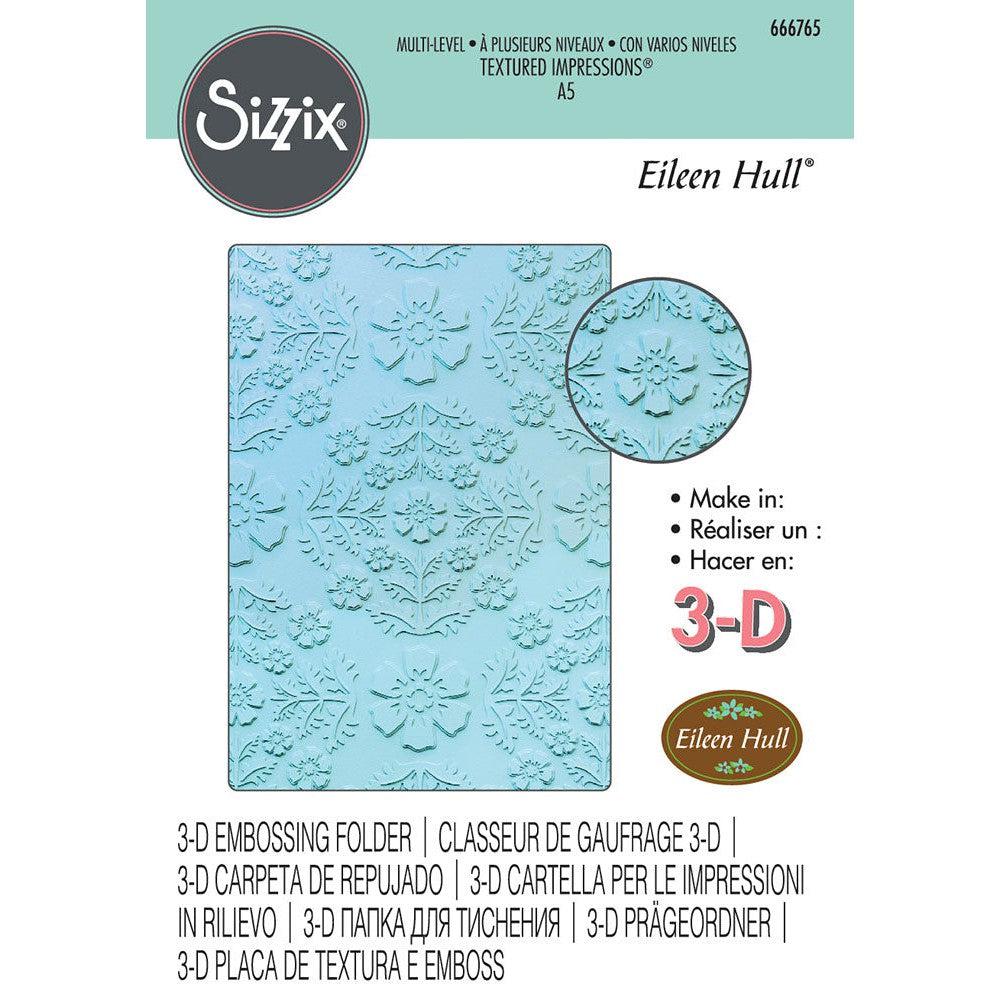 Sizzix Multi-Level Textured Impressions Embossing Folder - Floral Damask