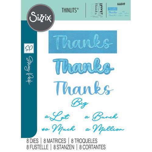 Sizzix Thinlits Dies - Take Twos, Thanks Sentiment