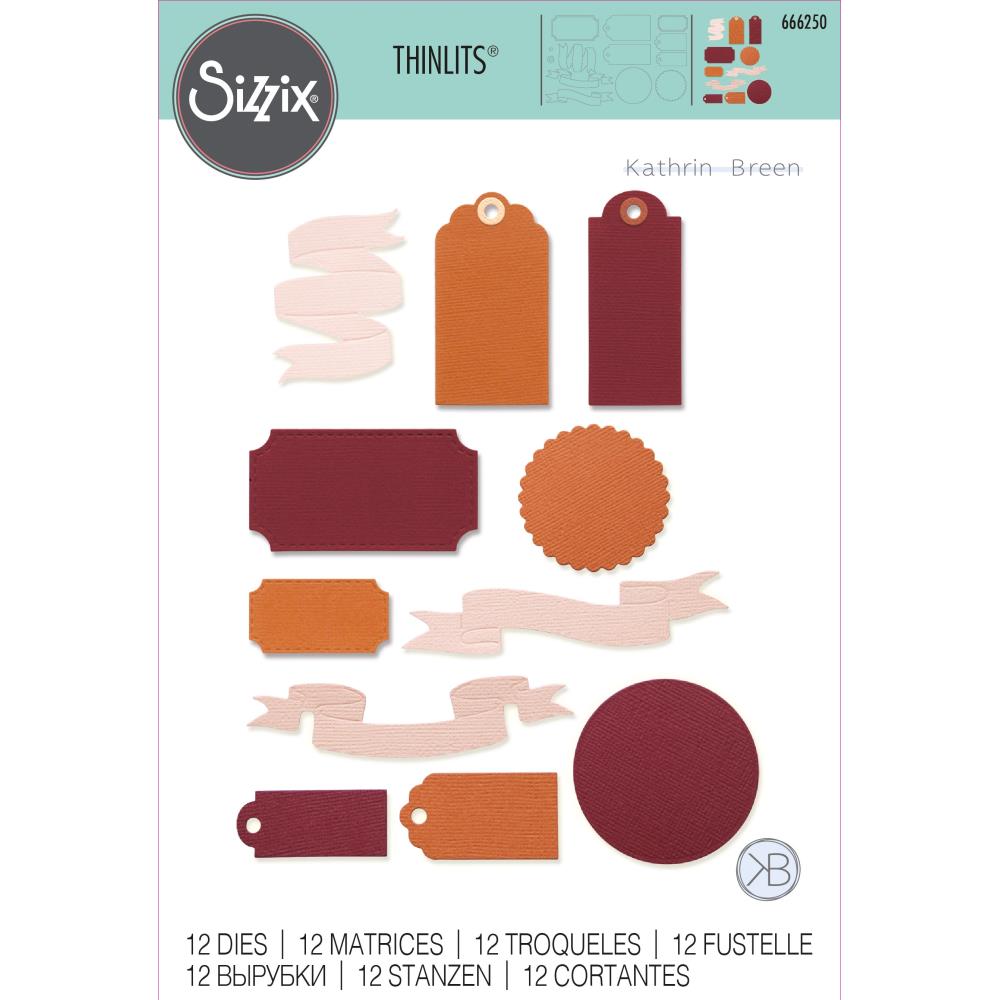 Sizzix Thinlits Dies - Vintage Tags & Banners