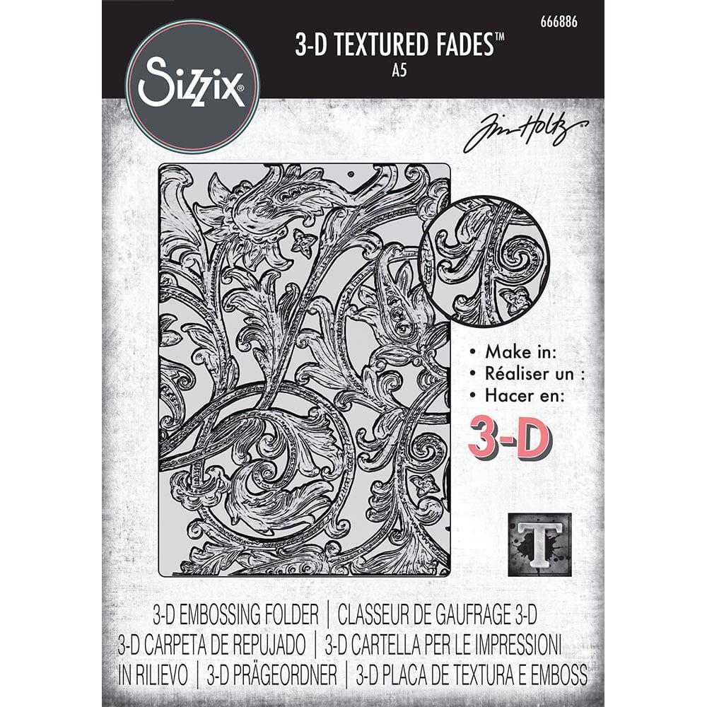 Sizzix Tim Holtz - 3-D Texture Fades Embossing Folder - Entangled Large