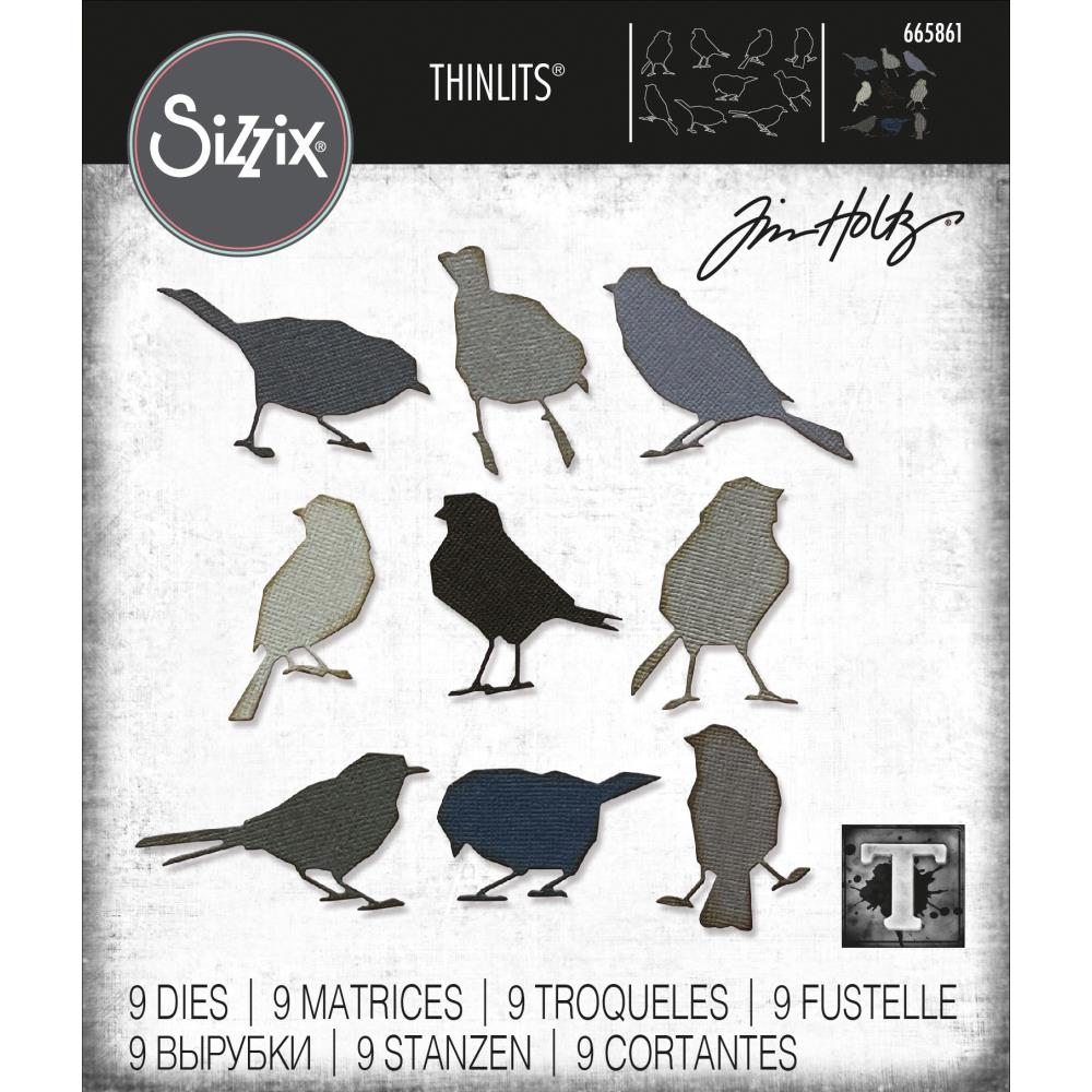 Sizzix Thinlits Dies - Silhouette Birds by Tim Holtz