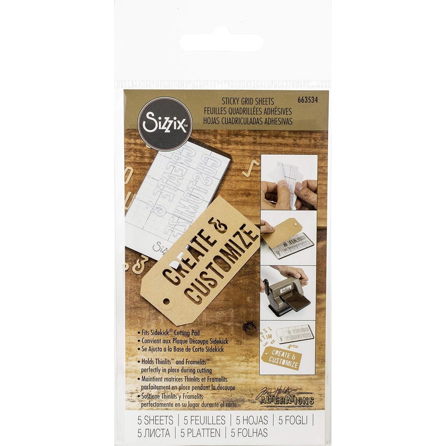 Sizzix Tim Holtz - Sticky Grid Sheets - 2 5/8 " x 4 5/8"