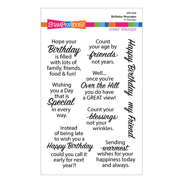 Spellbinders Clear Stamps - Birthday Messages