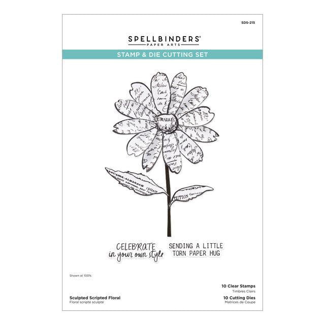 Spellbinders Clear Stamps & Dies - Sculpted Scripted Floral