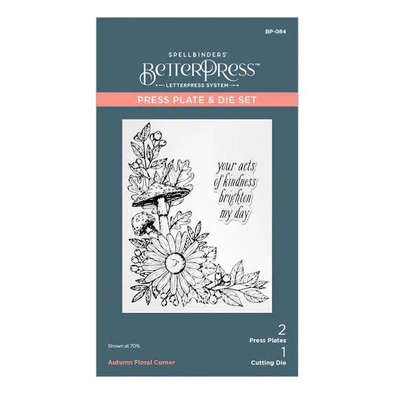 Spellbinders Press Plates & Dies - Autumn Floral Corner