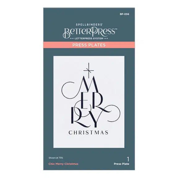 Spellbinders Press Plates - Chic Merry Christmas