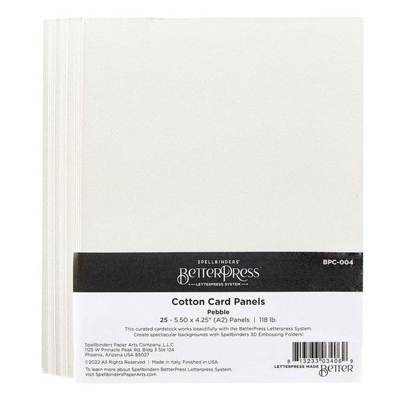 Spellbinders Cotton Card Panels - A2 - Pebble, 25 pack