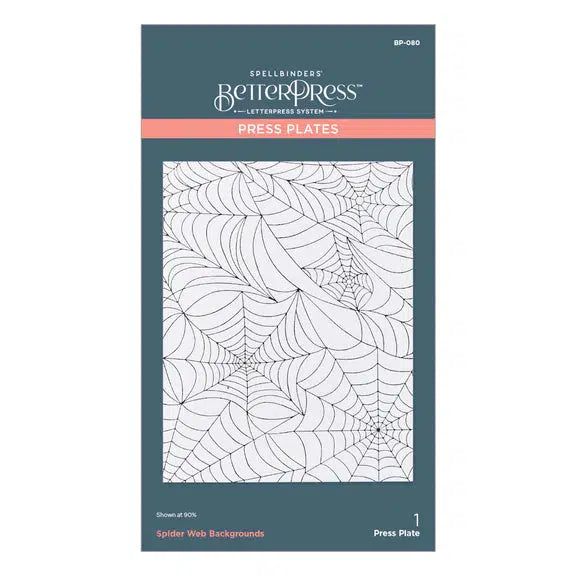 Spellbinders Press Plates - Spider Web Background