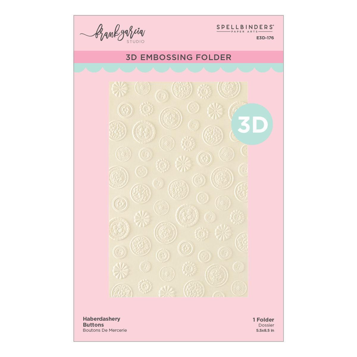 Spellbinders 3D Embossing Folder - Haberdashery Buttons