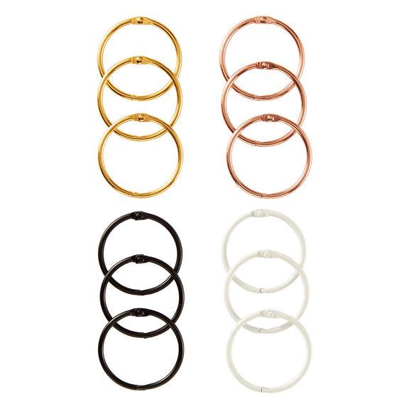 Spellbinders 1.5" Book Rings - 12 pack