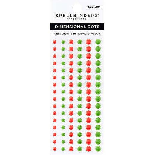 Spellbinders Enamel Dots - Dimensional Red & Green