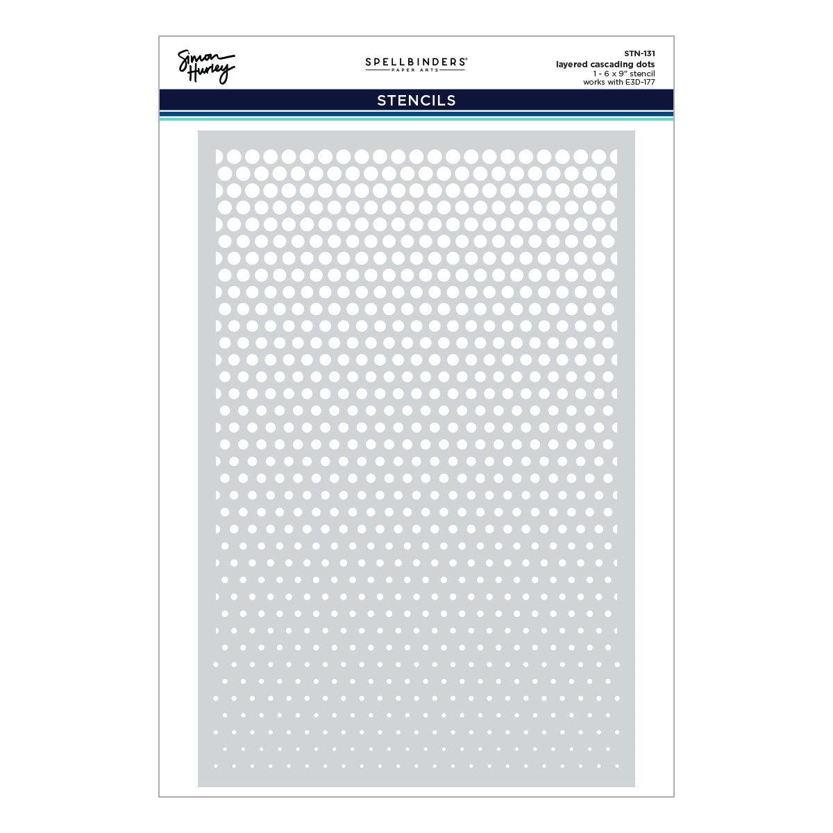 Spellbinders Stencils - Layered Cascading Dots