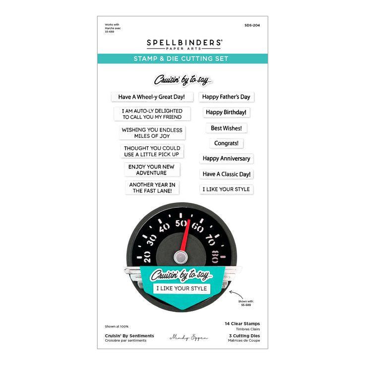 Spellbinders Clear Stamps & Dies - Cruisin' By Sentiments