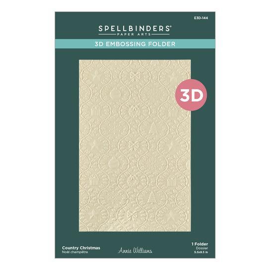 Spellbinders 3D Embossing Folder - Country Christmas