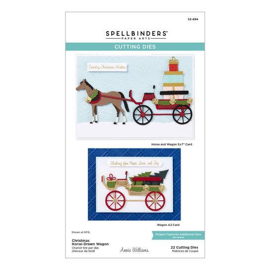 Spellbinders Dies - Christmas Horse-Drawn Wagon