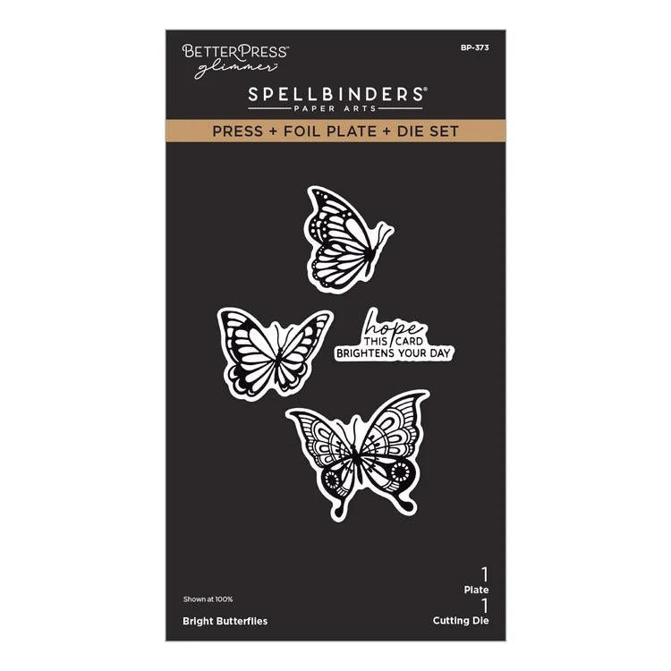 Spellbinders Letterpress + Foil Plate & Dies - Bright Butterflies