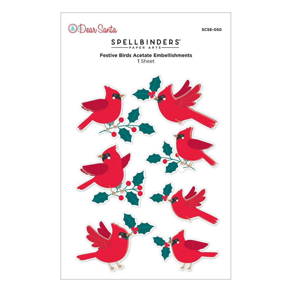 Spellbinders Dimensional Stickers - Festive Birds
