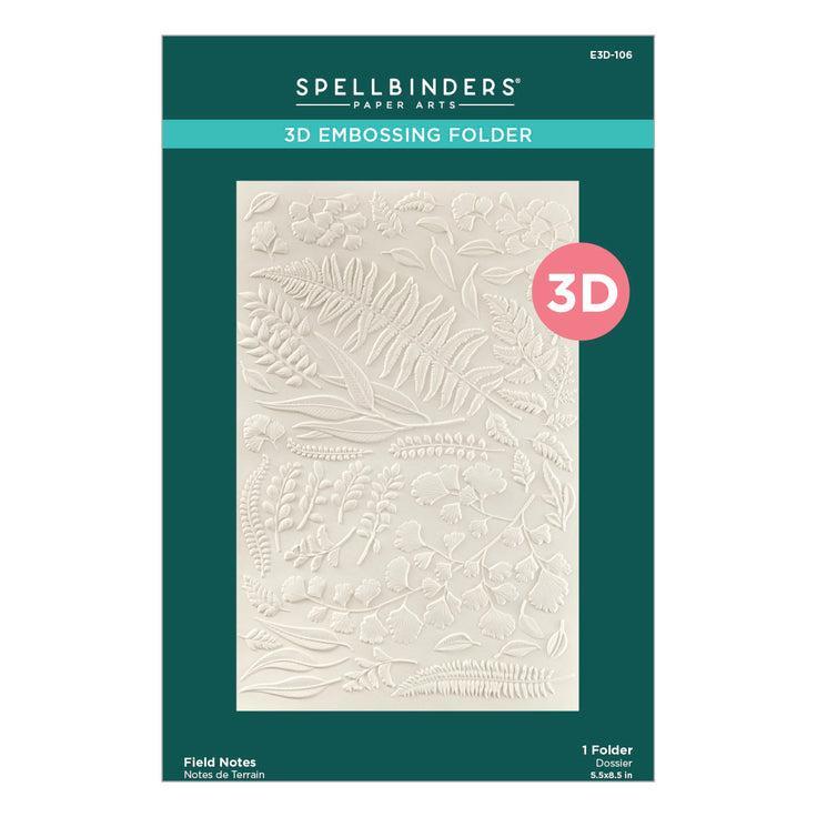 Spellbinders 3D Embossing Folder - Field Notes