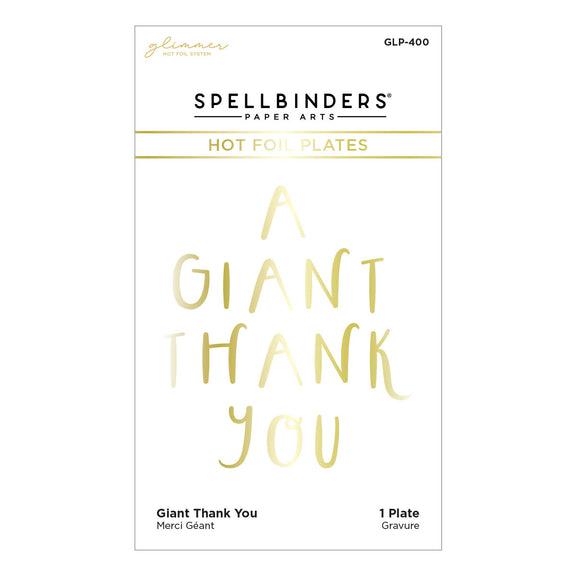 Spellbinders Glimmer Hot Foil Plates - Giant Thank You