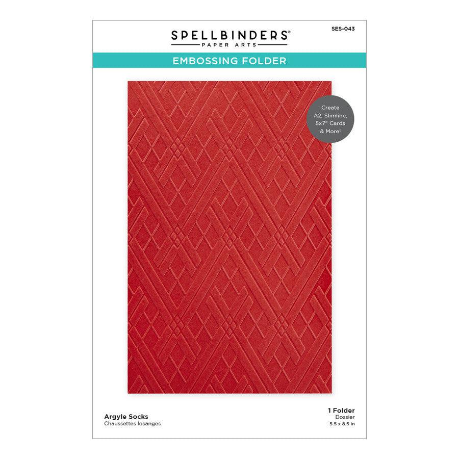 Spellbinders Embossing Folder - Argyle Socks