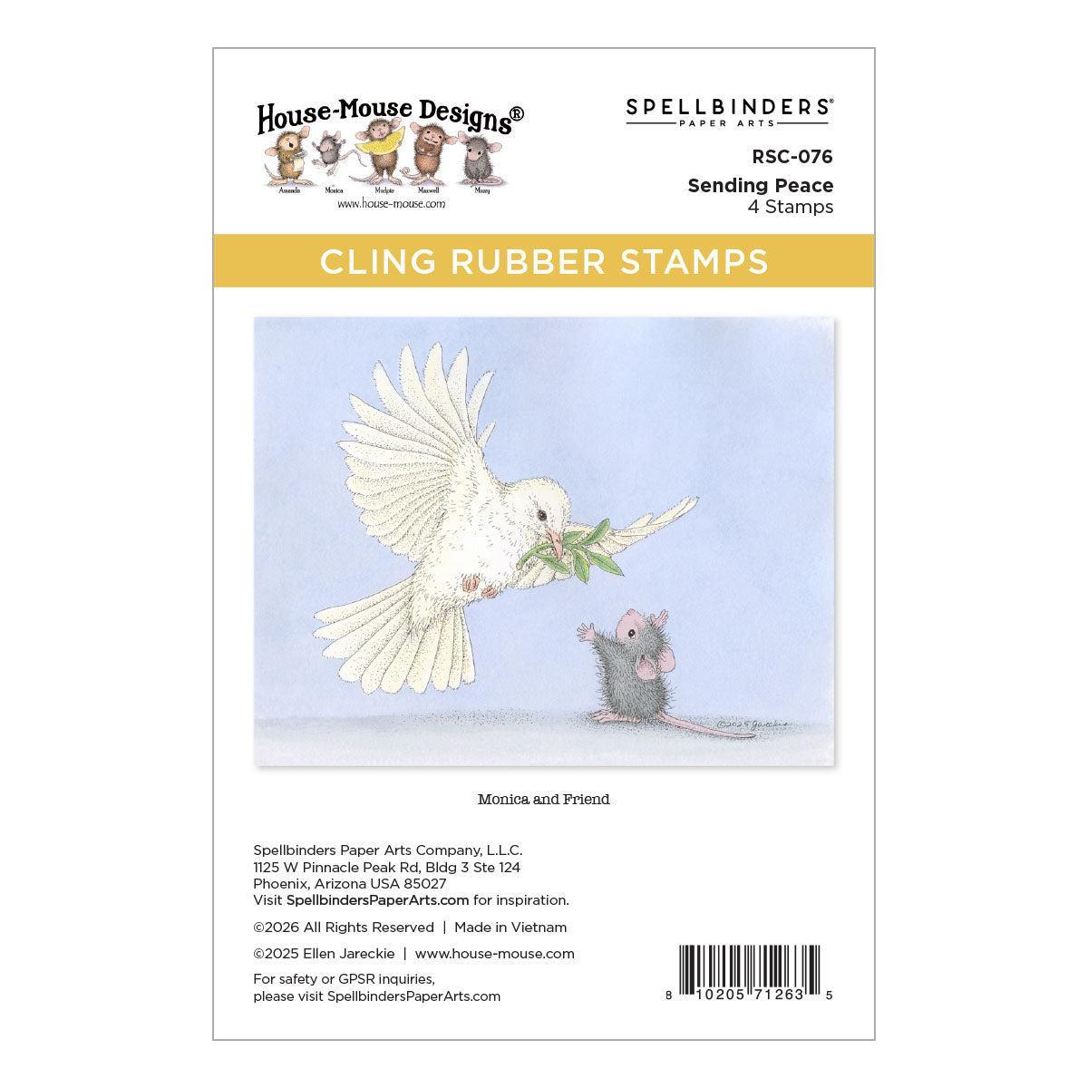 Spellbinders Cling Stamps - Sending Peace