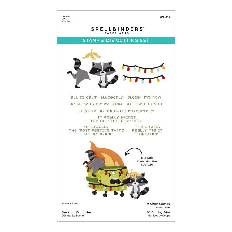 Spellbinders Clear Stamp & Dies - Deck the Dumpster