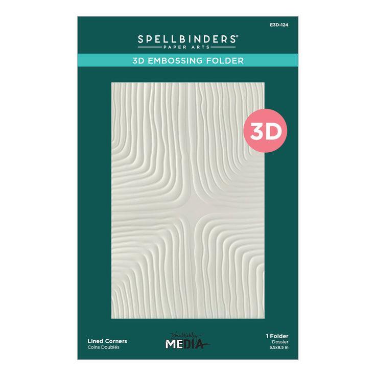 Spellbinders 3D Embossing Folder - Lined Corners