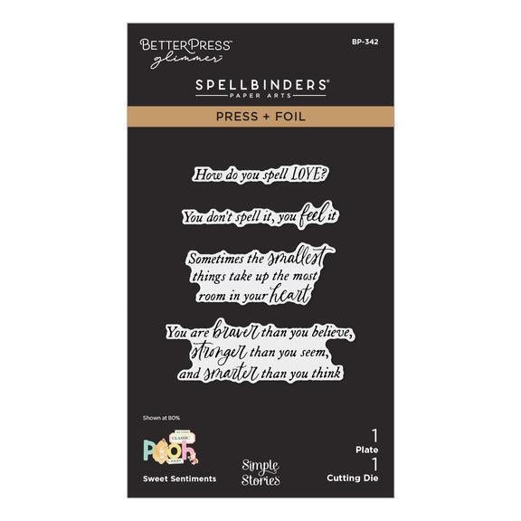 Spellbinders Press + Foil Plate & Dies - Sweet Sentiments
