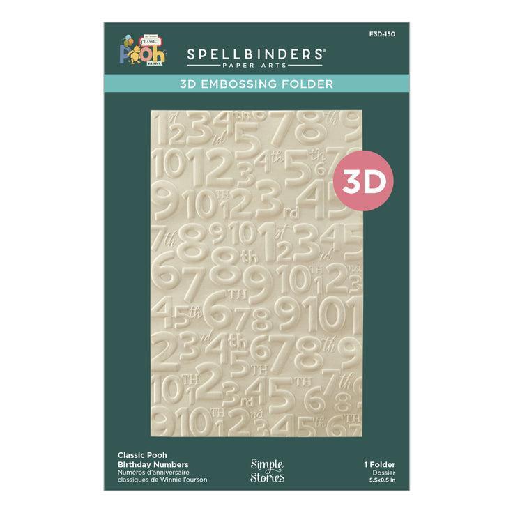 Spellbinders 3D Embossing Folder - Classic Pooh Birthday Numbers