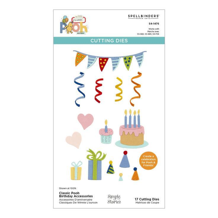 Spellbinders Dies - Classic Pooh Birthday Accessories