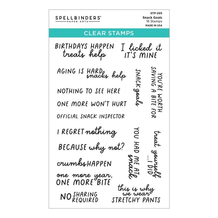 Spellbinders Clear Stamps - Snack Goals